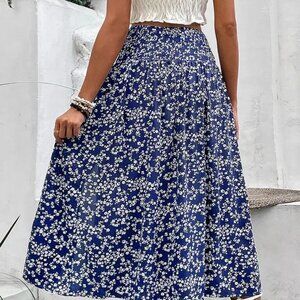 High Waist Floral Printing Women Skirt